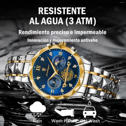 VANGUARD – Reloj de lujo con incrustaciones de cristal para hombre