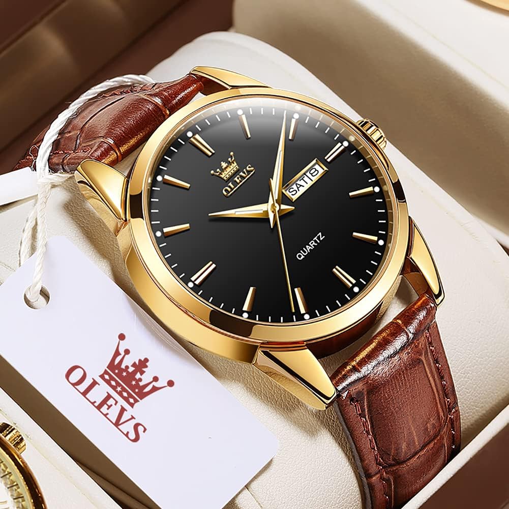 OLEVS CLASSIC – Reloj de diseño clásico con calendario completo para hombre