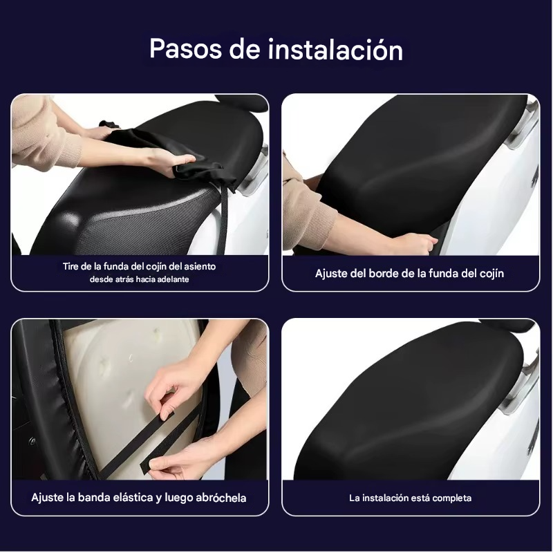 FUNDMAX - Funda de Cuero para asiento de Moto (TIKTOK)