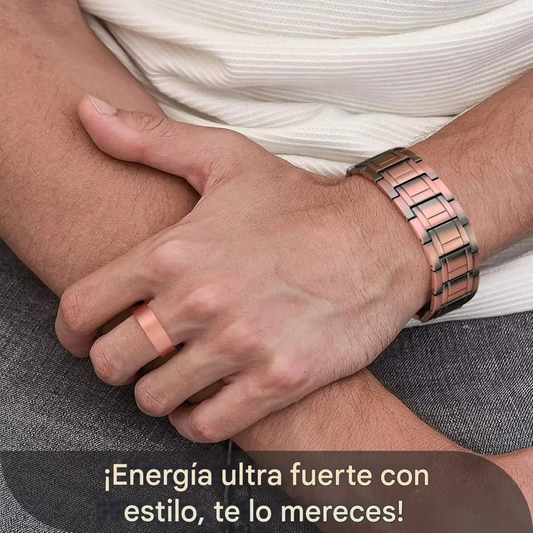 ARADOO 3X - Pulsera magnética de cobre para hombres