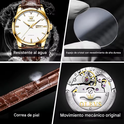 OLEVS CLASSIC – Reloj de diseño clásico con calendario completo para hombre