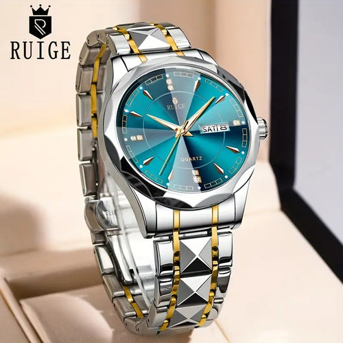 RUIGE - Reloj de Cuarzo de Lujo para Hombres