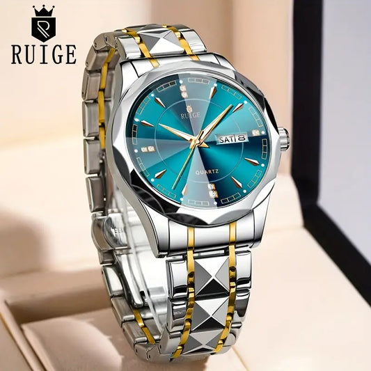 RUIGE - Reloj de Cuarzo de Lujo para Hombres