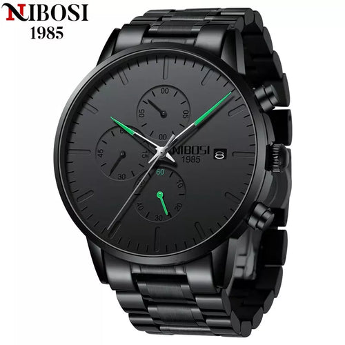 NIBOSI- reloj analógico resistente al agua para hombre