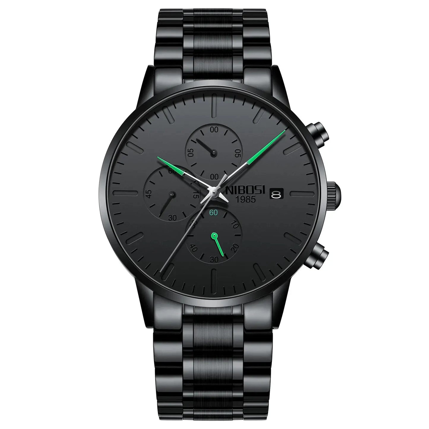 NIBOSI- reloj analógico resistente al agua para hombre