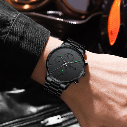 NIBOSI- reloj analógico resistente al agua para hombre