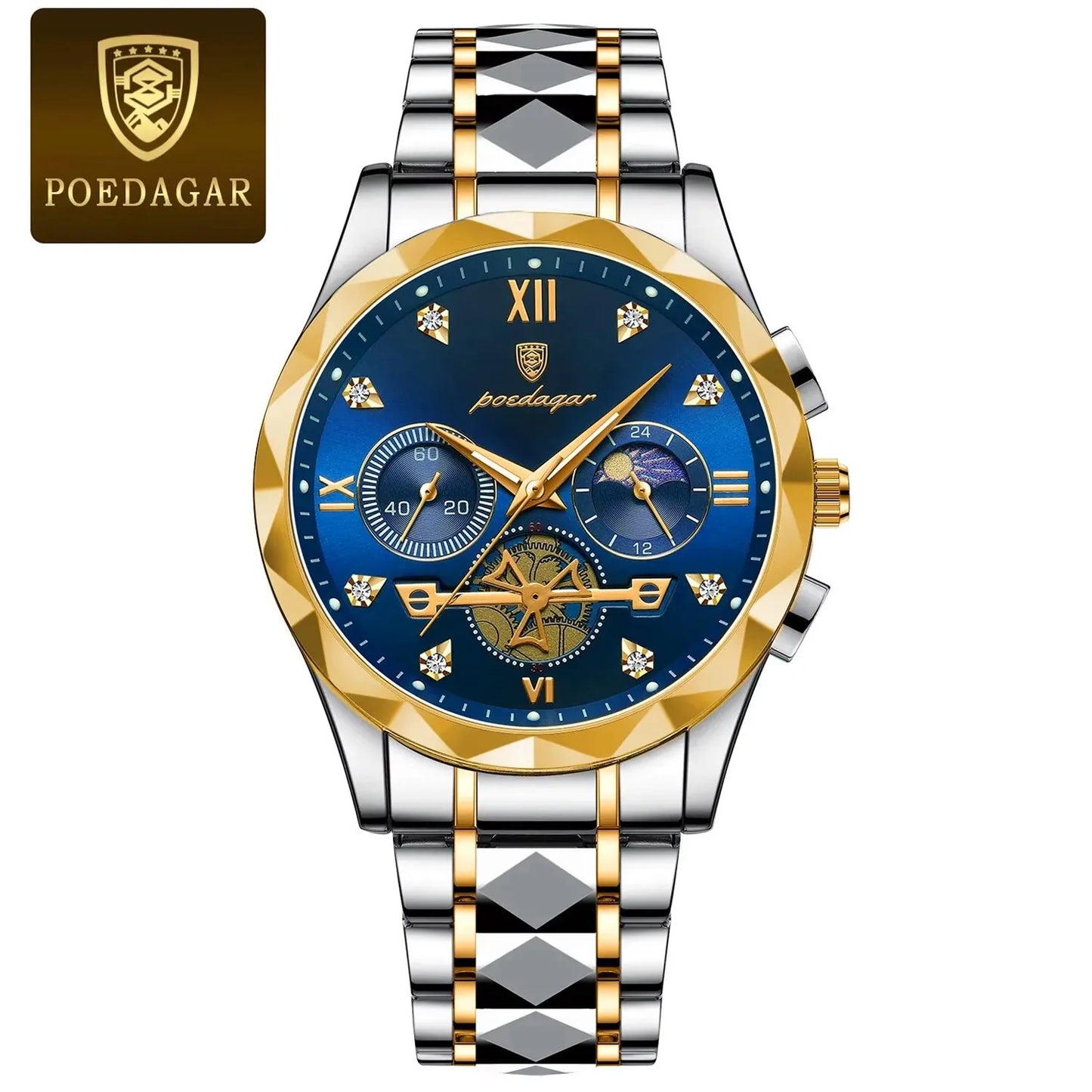 VANGUARD – Reloj de lujo con incrustaciones de cristal para hombre