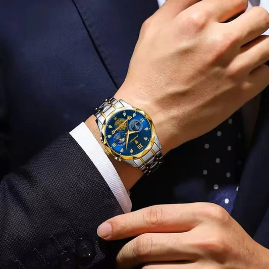 VANGUARD – Reloj de lujo con incrustaciones de cristal para hombre